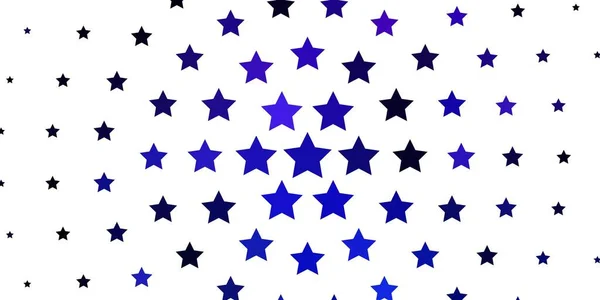 浅粉色 蓝色矢量背景 小的和大的恒星 用小星星和大星星展示五彩斑斓的图画 横幅的最佳设计 — 图库矢量图片
