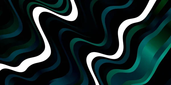 Светло Голубая Зеленая Векторная Компоновка Кривыми Красочная Иллюстрация Круговом Стиле — стоковый вектор