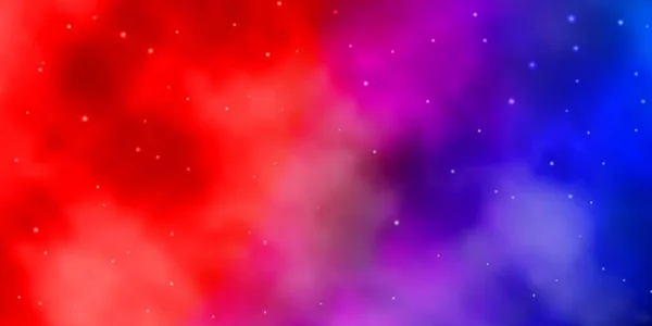 明るい星とライトブルー レッドベクトルレイアウト — ストックベクタ