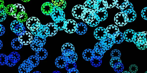 Темно Синій Зелений Векторний Фон Крапками Сучасна Абстрактна Ілюстрація Різнокольоровими — стоковий вектор