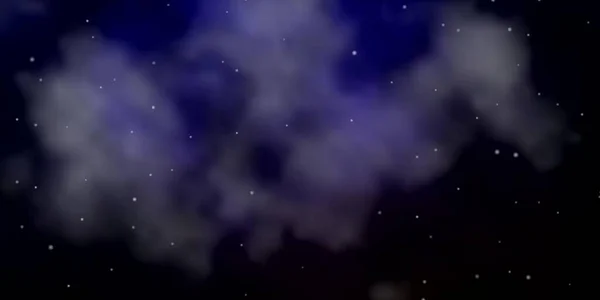 Dunkelblaue Rote Vektorschablone Mit Neonsternen Dekorative Illustration Mit Sternen Auf — Stockvektor