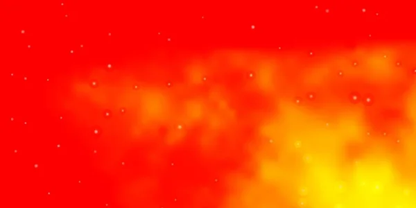 Světle Červená Žlutá Vektorová Šablona Neonovými Hvězdami — Stockový vektor