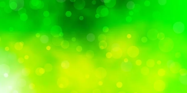 Ljusgrön Vektor Mönster Med Sfärer Modern Abstrakt Illustration Med Färgglada — Stock vektor