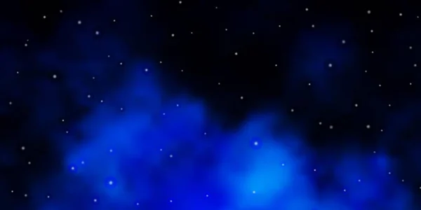 Fondo Vectorial Azul Oscuro Con Estrellas Colores Ilustración Colorida Con — Vector de stock