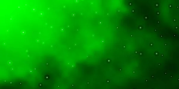 Light Green Vector Background Small Big Stars — Stock Vector