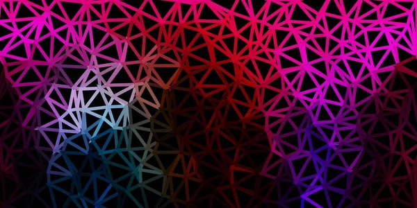 Dunkle Mehrfarbige Vektor Geometrische Polygonale Tapete Illustration Glasscherbenstil Mit Dreiecken — Stockvektor