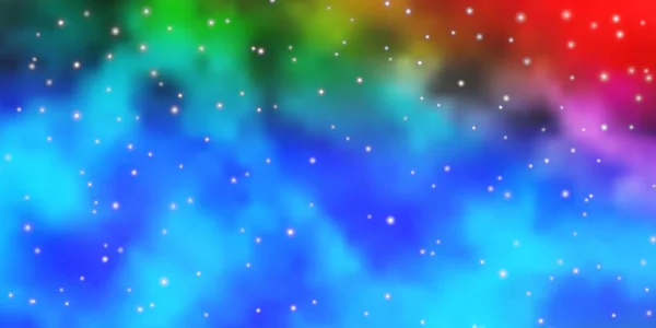 Padrão Vetorial Multicolorido Escuro Com Estrelas Abstratas Ilustração Colorida Brilhante —  Vetores de Stock