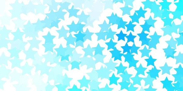 Hellblaues Vektormuster Mit Abstrakten Sternen Dekoratives Design Einfachen Stil Mit — Stockvektor