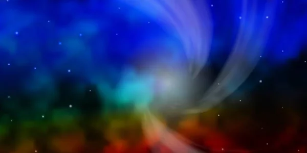 ダークマルチカラーベクトルテンプレートネオン星 — ストックベクタ