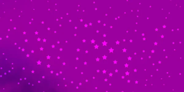 Fondo Vectorial Rosa Oscuro Con Estrellas Pequeñas Grandes Ilustración Decorativa — Vector de stock