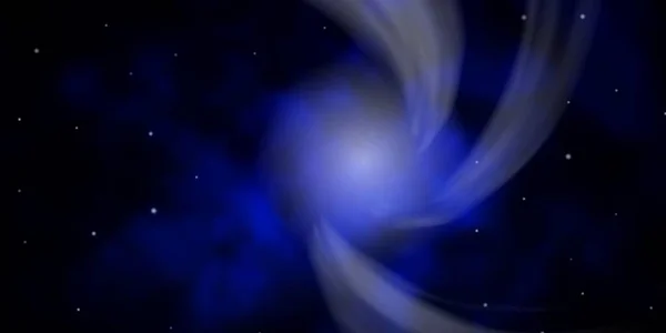 Темный Синий Векторный Фон Маленькими Большими Звездами — стоковый вектор