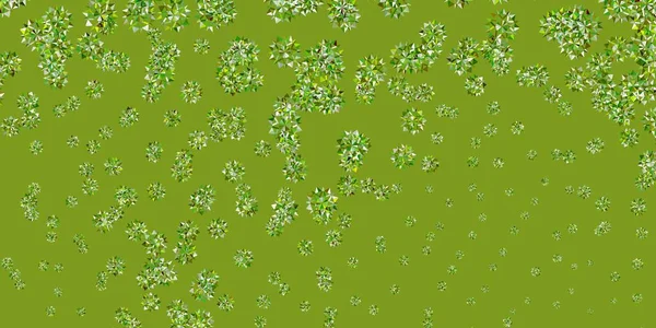 Светло Зеленый Желтый Векторный Фон Снежинками Красочные Снежные Элементы Декоративном — стоковый вектор