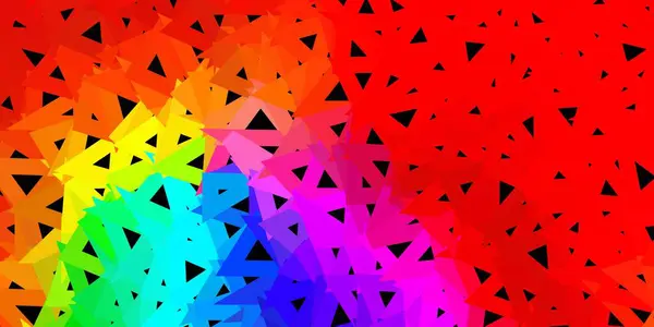 Padrão Triângulo Abstrato Vetorial Multicolorido Escuro Ilustração Estilo Vidro Quebrado — Vetor de Stock
