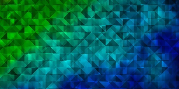 Modèle Vectoriel Bleu Clair Vert Avec Cristaux Triangles Belle Illustration — Image vectorielle