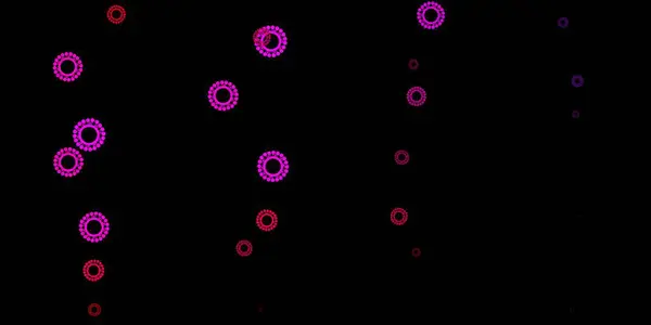 Σκούρο Ροζ Διανυσματικό Μοτίβο Στοιχεία Κορωναϊού Πολύχρωμα Σύμβολα Ασθένεια Κλίση — Διανυσματικό Αρχείο