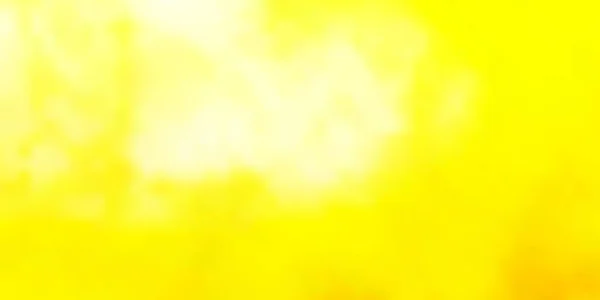 Luz Fundo Vetor Amarelo Com Cumulus Ilustração Abstrata Com Nuvens — Vetor de Stock