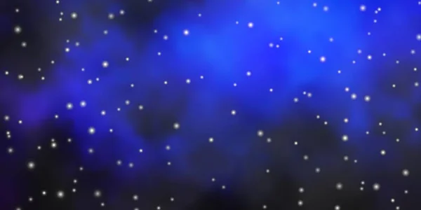 Textura Vectorial Azul Oscuro Con Hermosas Estrellas — Vector de stock