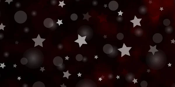 Σκούρο Κόκκινο Διάνυσμα Φόντο Κύκλους Αστέρια — Διανυσματικό Αρχείο