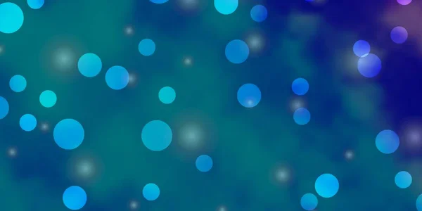 Hellrosa Blauer Vektorhintergrund Mit Kreisen Sternen Abstrakte Illustration Mit Bunten — Stockvektor