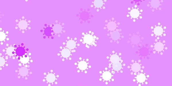 Light Purple Vector Pattern Coronavirus Elements Colorful Abstract Illustration Gradient — Stock Vector