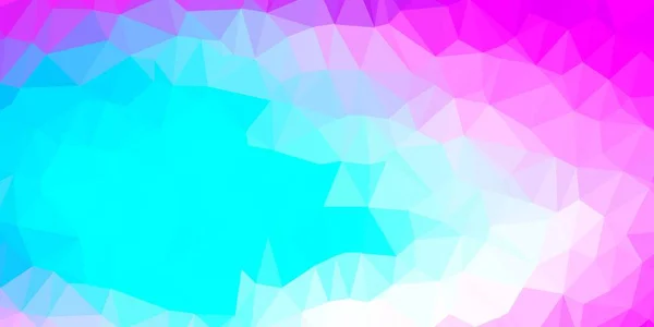 Luz Rosa Azul Vetor Poli Triângulo Layout Ilustração Abstrata Com — Vetor de Stock