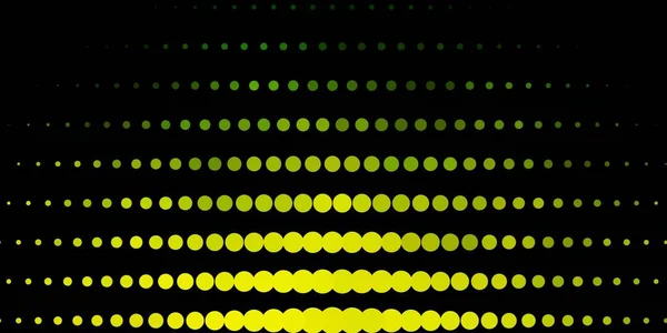 濃い緑 泡と黄色のベクトルの背景 泡とグラデーションスタイルの抽象的な装飾デザイン 小冊子やチラシの模様 — ストックベクタ