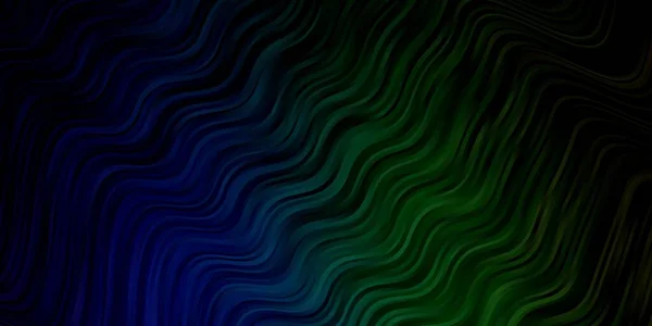 Lichtblauwe Groene Vectortextuur Met Rondingen Abstracte Gradiënt Illustratie Met Wrange — Stockvector