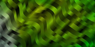 Açık yeşil arkaplan ve eğriler. Renkli çizgilerle dairesel çizimler. Web siteleri, iniş sayfaları için desen.