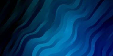 Bükülmüş çizgileri olan hafif BLUE vektör arkaplanı. Çizgili soyut gradyan çizimi. Reklamınız, posteriniz, afişiniz için en iyi tasarım.