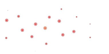 Disklerle açık turuncu vektör dokusu. Basit gradyan arkaplandaki soyut renkli diskler. Duvar kağıtları, perdeler için desen.