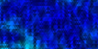 Çizgileri ve üçgenleri olan açık mavi vektör deseni. Renkli üçgenli modern gradyan çizimi. Duvar kağıtları için şablon.