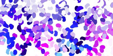 Açık pembe, soyut şekilli mavi vektör şablonu. Basit bir şekilde gradyan olan renkli soyut biçimler. Web siteniz için basit illüstrasyon.