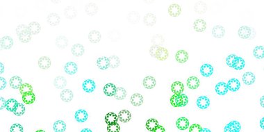 Açık mavi, küreli sarı vektör deseni. Renkli damlaları olan soyut parlak bir illüstrasyon. İş ilanları için şablon.