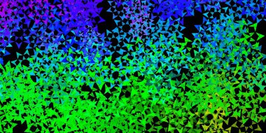 Kristallerle, üçgenlerle hafif BLUE vektör şablonu. Üçgen şekilli ışıltılı soyut çizimler. Web siteleri için desen.