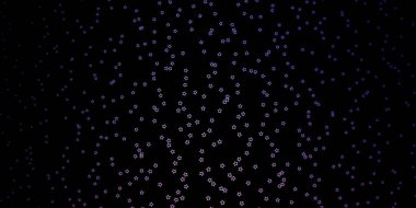 Koyu Mor, küçük ve büyük yıldızlı pembe vektör arkaplan.