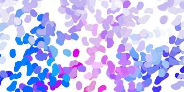 Açık mavi, kaotik şekilli kırmızı vektör arkaplanı. Soyut tarzda renkli şekilli bir illüstrasyon. Reklamlarınız için modern tasarım.