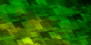 Açık yeşil, altıgen şekilli sarı vektör düzeni. Renkli altıgenli bir resim seti. Web sitesi posterleri, afişler için tasarım.