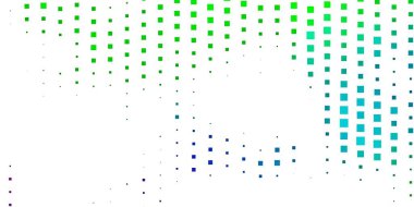 Açık pembe, kare şeklinde yeşil vektör deseni. Gradyan dikdörtgenleri ve kareleri olan renkli çizimler. Reklamlar ve reklamlar için desen.