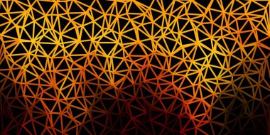 Koyu yeşil, sarı vektör geometrik çokgen tasarım. Üçgen konseptli mozaik renkli çizimler. Web uygulamalarınız için duvar kağıdı.