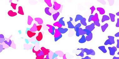 Açık mavi, kaotik şekilli kırmızı vektör arkaplanı. Basit bir şekilde gradyan olan renkli soyut biçimler. İşiniz için akıllı tasarım.