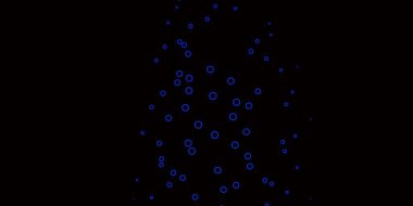 Daireli koyu mavi vektör arkaplanı.