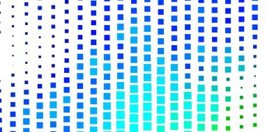 Açık mavi, kare şeklinde yeşil vektör deseni. Dikdörtgenli soyut gradyan çizimi. Cep telefonları için şablon.