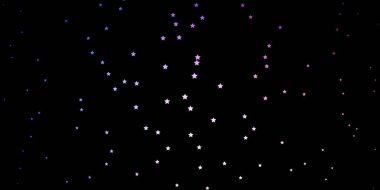 Koyu pembe, soyut yıldızlı mavi vektör deseni. Yıldızlı modern geometrik soyut çizim. İş tanıtımınız için tasarım.