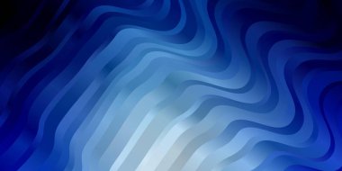 Bükülmüş çizgileri olan hafif BLUE vektör arkaplanı. Soyut bir şekilde gradyan eğimli bir tasvir. Posterleriniz ve afişleriniz için en iyi tasarım.
