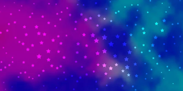 Rosa Oscuro Patrón Vector Azul Con Estrellas Abstractas — Vector de stock