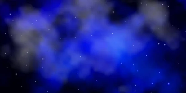 Mörkblå Vektor Layout Med Ljusa Stjärnor Färgstark Illustration Med Abstrakt — Stock vektor
