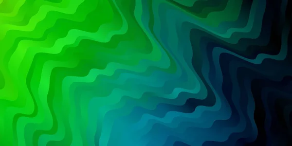 Синий Зеленый Векторный Фон Изогнутыми Линиями — стоковый вектор