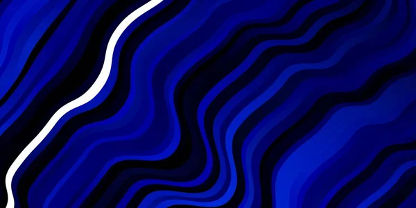 Padrão Vetorial Azul Escuro Com Linhas Curvas Ilustração Colorida Que — Vetor de Stock