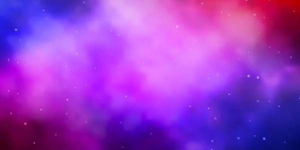 ライトブルー カラフルな星の赤いベクトルの背景 — ストックベクタ