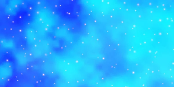 Světle Modrá Vektorová Šablona Neonovými Hvězdami — Stockový vektor